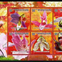 Guinea - Conakry 2010 The Passion of Orchids perf sheetlet containing 6 values unmounted mint