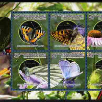 Guinea - Conakry 2010 The Passion of Butterflies perf sheetlet containing 6 values unmounted mint