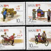 Macao 1987 Traditional Vehicles perf set of 4 unmounted mint SG 656-59