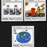 Macao 1983 World Communication Year perf set of 3 unmounted mint SG 575-77