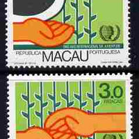 Macao 1985 International Youth Year perf set of 2 unmounted mint SG 603-4