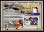 Togo 2011 Air Pollution & Endangered Birds perf s/sheet unmounted mint