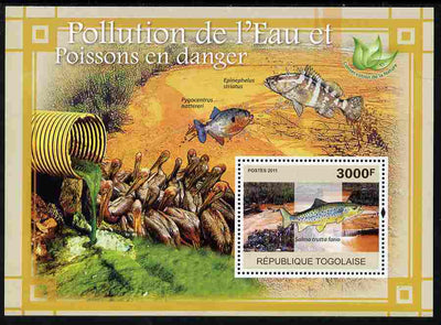 Togo 2011 Water Pollution & Endangered Fishes perf s/sheet unmounted mint