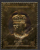 Staffa 1977 Monarchs £8 George IV embossed in 23k gold foil with 12 carat white gold overlay (Rosen #501) unmounted mint