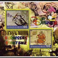 Djibouti 2006 Disney - Original Sketches #1 perf sheetlet containing 2 values unmounted mint. Note this item is privately produced and is offered purely on its thematic appeal