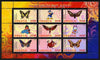 Rwanda 2011 Butterflies & Disney Characters #2 perf sheetlet containing 9 values unmounted mint
