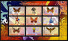 Rwanda 2011 Butterflies & Disney Characters #3 perf sheetlet containing 9 values unmounted mint