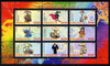 Rwanda 2011 Mushrooms & Disney Characters #1 perf sheetlet containing 9 values unmounted mint