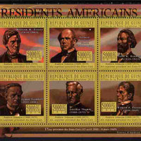 Guinea - Conakry 2010-11 Presidents of the USA #17 - Andrew Johnson perf sheetlet containing 6 values unmounted mint
