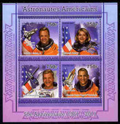 Togo 2011 50th Anniversary of American Astronauts perf sheetlet containing 4 values unmounted mint