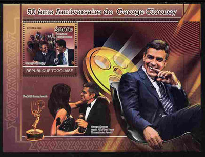 Togo 2011 50th Birth Anniversary of George Clooney perf souvenir sheet unmounted mint