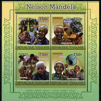 Togo 2011 Nelson Mandela & Minerals perf sheetlet containing 4 values unmounted mint