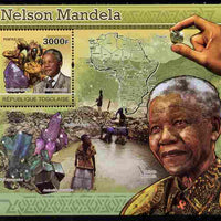 Togo 2011 Nelson Mandela & Minerals perf souvenir sheet unmounted mint