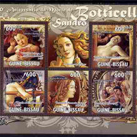 Guinea - Bissau 2010 Death Anniversary of Botticelli perf sheetlet containing 5 values unmounted mint, Michel 5140-44