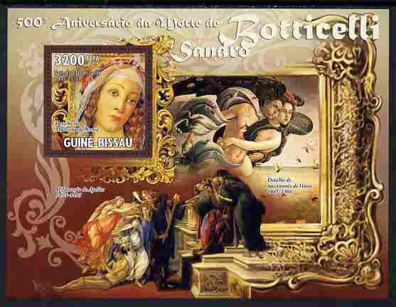 Guinea - Bissau 2010 Death Anniversary of Botticelli perf s/sheet unmounted mint, Michel BL 882