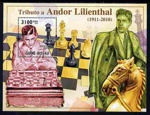 Guinea - Bissau 2010 Chess - Tribute to Andor Lilienthal perf s/sheet unmounted mint, Michel BL 884