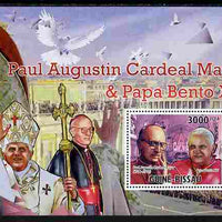 Guinea - Bissau 2010 Cardinal Paul Mayer & Pope Benedict perf s/sheet unmounted mint, Michel BL 892
