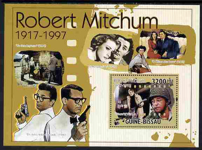 Guinea - Bissau 2010 Actors - Robert Mitchum perf s/sheet unmounted mint, Michel BL 891