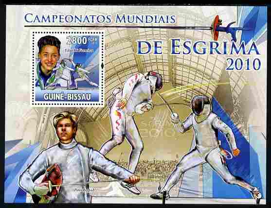 Guinea - Bissau 2010 Fencing perf s/sheet unmounted mint, Michel BL 881