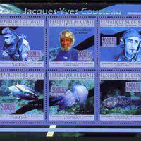 Guinea - Conakry 2010 Birth Anniversary of Jacques Cousteau perf sheetlet containing 6 values unmounted mint, Michel 7690-95