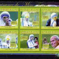 Guinea - Conakry 2010 Birth Anniversary of Mother Teresa #1 perf sheetlet containing 6 values unmounted mint, Michel 7697-7702