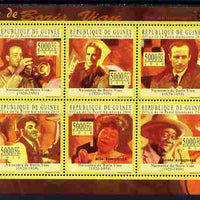 Guinea - Conakry 2010 Birth Anniversary of Boris Vian (jazz) perf sheetlet containing 6 values unmounted mint, Michel 7711-16