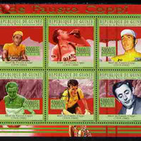Guinea - Conakry 2010 Death Anniversary of Fausto Coppi (cycling) perf sheetlet containing 6 values unmounted mint, Michel 7732-37