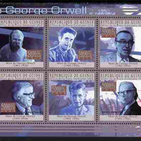 Guinea - Conakry 2010 Death Anniversary of George Orwell perf sheetlet containing 6 values unmounted mint, Michel 7725-30