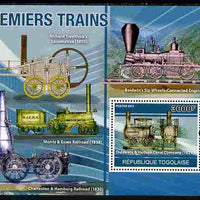 Togo 2010 Early Trains perf s/sheet unmounted mint, Yvert 440