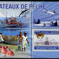 Togo 2010 Fishing Boats perf s/sheet unmounted mint, Yvert 444