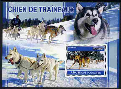 Togo 2010 Sled Dogs perf s/sheet unmounted mint, Yvert 446