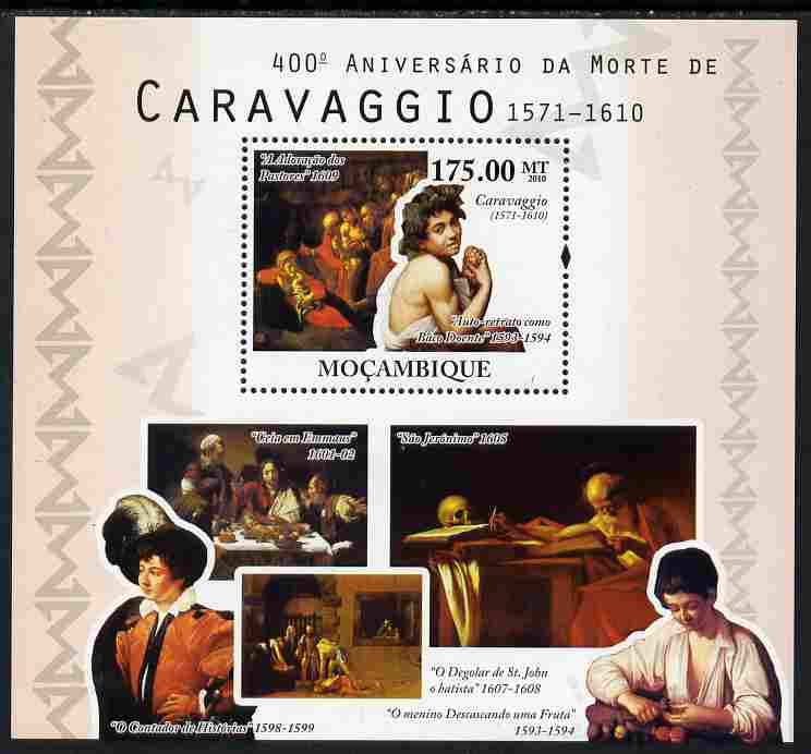 Mozambique 2010 400th Death Anniversary of Caravaggio perf s/sheet unmounted mint
