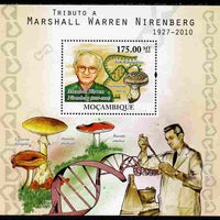 Mozambique 2010 Tribute to Marshall Warren Nirenberg (biochemist) perf s/sheet unmounted mint