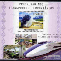 Mozambique 2010 High Speed Trains perf s/sheet unmounted mint