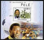 Mozambique 2010 70th Birth Anniversary of Pele perf s/sheet unmounted mint