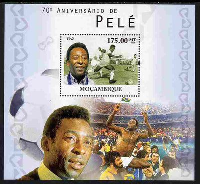 Mozambique 2010 70th Birth Anniversary of Pele perf s/sheet unmounted mint