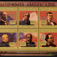 Guinea - Conakry 2010-11 Presidents of the USA #24 - Grover Cleveland perf sheetlet containing 6 values unmounted mint