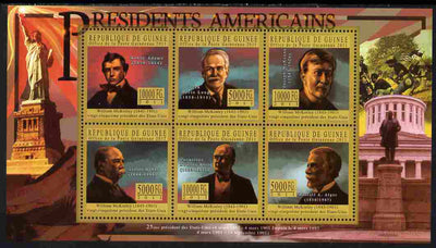 Guinea - Conakry 2010-11 Presidents of the USA #25 - William McKinley perf sheetlet containing 6 values unmounted mint