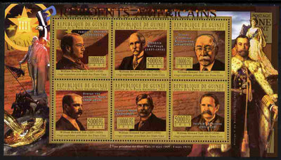 Guinea - Conakry 2010-11 Presidents of the USA #27 - William Howard Taft perf sheetlet containing 6 values unmounted mint