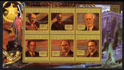 Guinea - Conakry 2010-11 Presidents of the USA #29 - Warren G Harding perf sheetlet containing 6 values unmounted mint