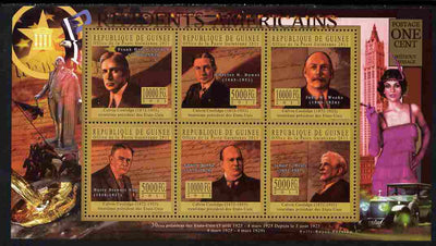 Guinea - Conakry 2010-11 Presidents of the USA #30 - Calvin Coolidge perf sheetlet containing 6 values unmounted mint