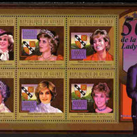 Guinea - Conakry 2011 50th Birth Anniversary of Princess Diana #2 perf sheetlet containing 6 values unmounted mint