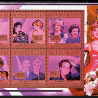 Guinea - Conakry 2011 50th Birth Anniversary of Princess Diana #3 perf sheetlet containing 6 values unmounted mint