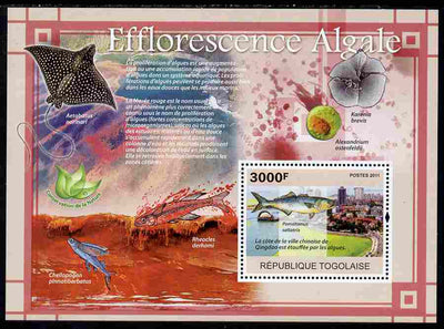 Togo 2011 Environment - Algal Blooms - Fish perf s/sheet unmounted mint