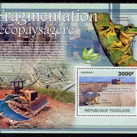 Togo 2011 Environment - Fragmentation of Habitat - Animals perf s/sheet unmounted mint