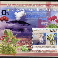 Togo 2011 Environment - Volanoes & Ozone Damage - Orchids perf s/sheet unmounted mint