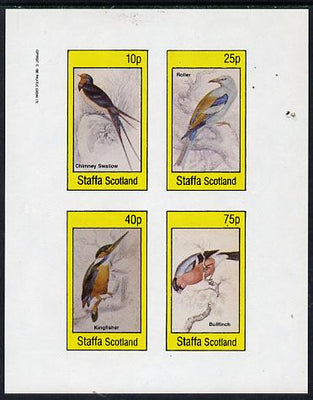 Staffa 1982 Birds #11 (Swallow, Bullfinch, Kingfisher & Roller) perf,set of 4 values (10p to 75p) unmounted mint