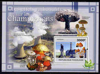 Togo 2011 Environment - Radioactivity - Mushrooms perf s/sheet unmounted mint