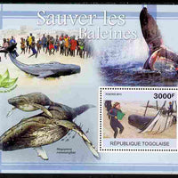 Togo 2011 Save the Whales perf s/sheet unmounted mint