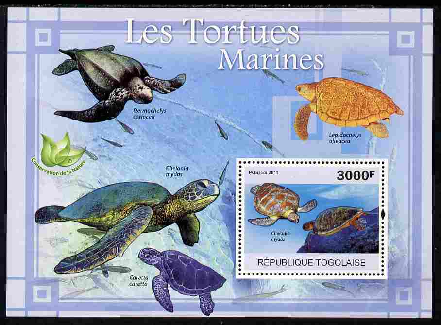 Togo 2011 Marine Turtles perf s/sheet unmounted mint
